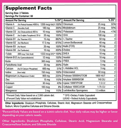LifeSourceVitamins Pre-Natal Multi-Vitamins and Minerals with DHA - Mom and Baby Health