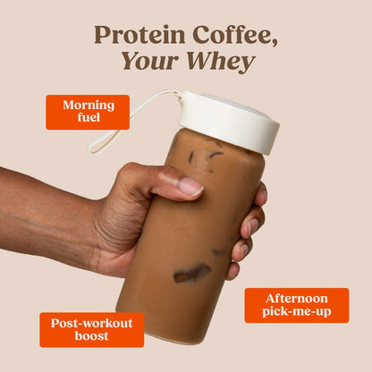 Bulletproof Iced Protein Coffee, Mocha, 12g Whey Protein + MCT Oil, 170mg Caffeine, Instant Coffee from Real Beans & Cocoa, Tested for Toxins, No Artificial Flavors & Sweeteners, 14 Servings