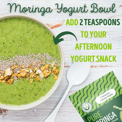 Kuli Kuli Moringa Oleifera Organic Leaf Powder & Green Smoothie, 100% Pure USDA