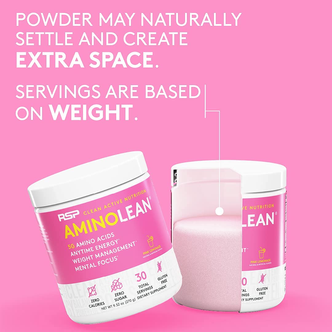AminoLean Pre Workout Powder & Natural Amino Energy with Vegan BCAA + EAA | Jitter-Free Preworkout Energy from Green Tea + Amino Acids & Weight Management for Women & Men - Vegan, Zero Sugar, No Crash