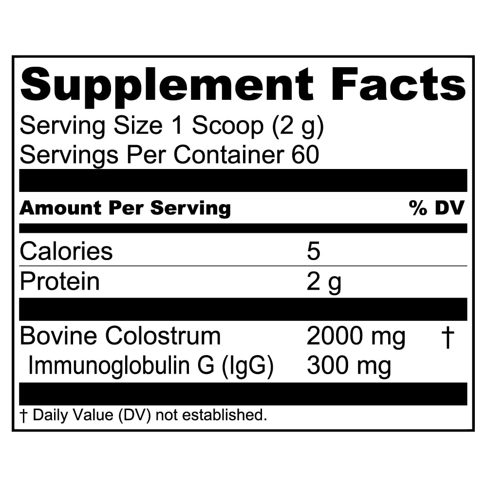 Live Conscious Colostrum Powder - Grass Fed Colostrum Supplement with Lactoferrin for Iron Absorption - Bovine Colostrum an Immune System Supplement