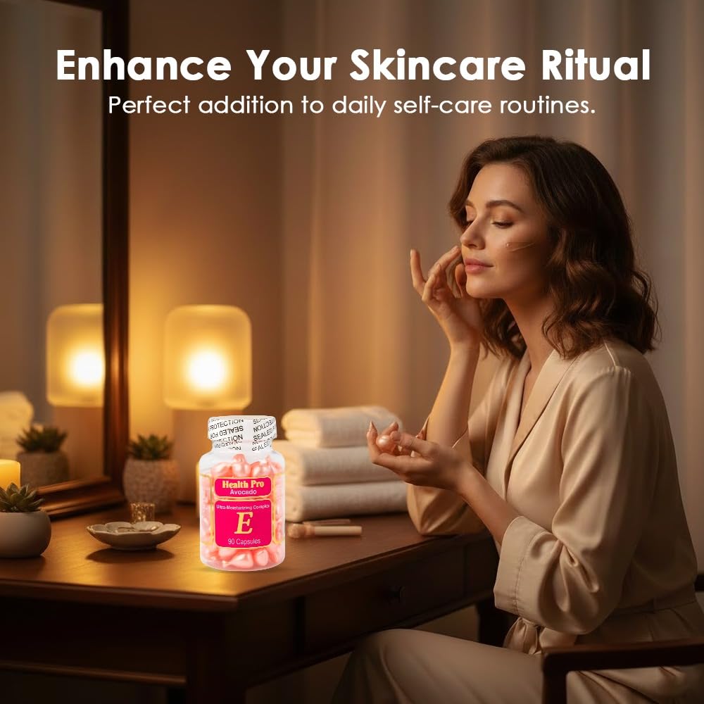Vitamin E Topical Skin Oil Capsules, Royal Jelly, 2-Pack