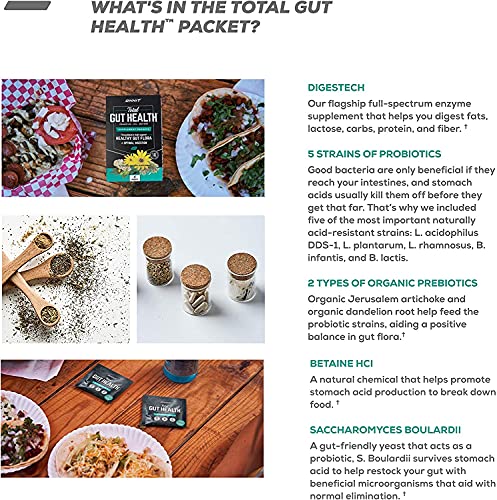 ONNIT Total Gut Health - Complete Probiotics & Digestive Enzyme Supplement