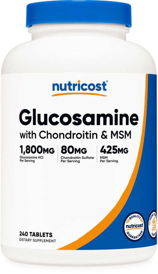 Nutricost Glucosamine 1800mg with Chondroitin & MSM, 240 Tablets, 120 Servings