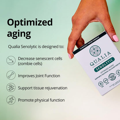 QUALIA LIFE SCIENCES Senolytic Supplement, Fisetin, Quercetin, Piperlongumin & More, Aging Supplement - Supports Optimal Cell Repair & Rejuvenation, Naturally Eliminate Zombie Cells, 1 Month Supply