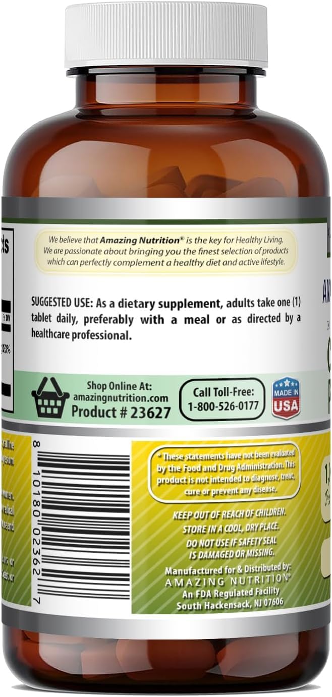 Amazing Formulas Chromium Picolinate 1000 Mcg | Tablets Supplement | Non-GMO | Gluten-Free | Made in USA (120 Count, 1 Pack)