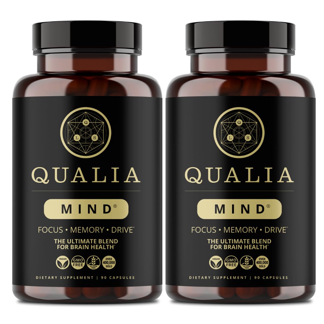 Qualia Mind | The Ultimate Blend for Brain Health* | Doctor-Formulated Nootropic to Fuel Focus & Concentration* | Supports Long Term Brain Health| Maintain Drive & Productivity
