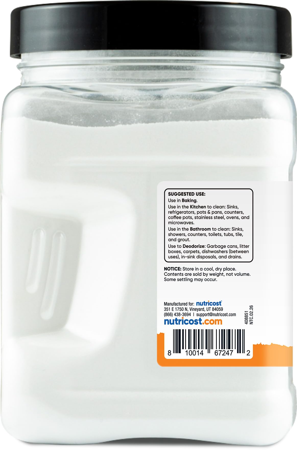 Nutricost Pantry Baking Soda (2 LBS) - For Baking, Cleaning & Deodorizing