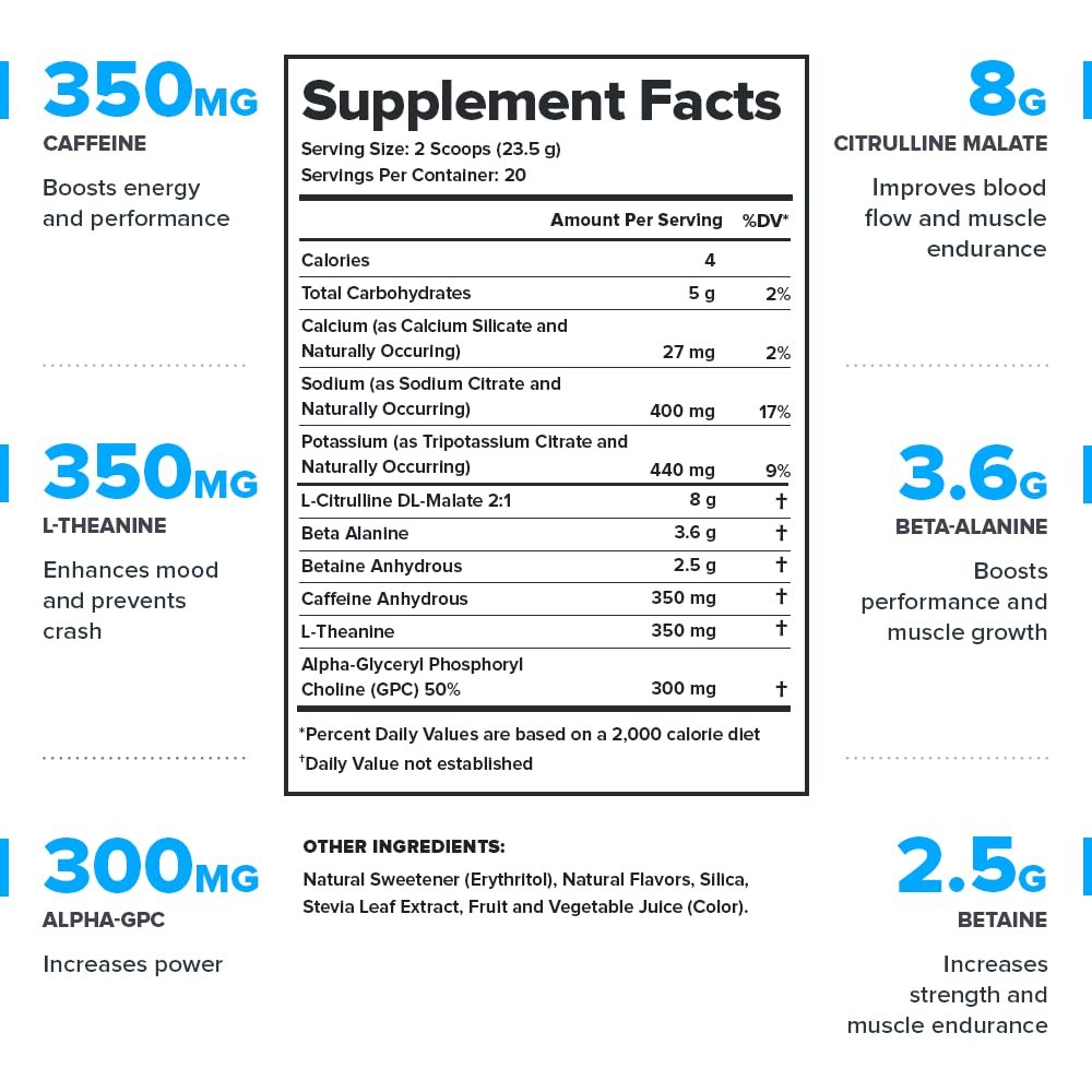 LEGION Pulse Pre Workout Supplement - All Natural Nitric Oxide Preworkout Drink