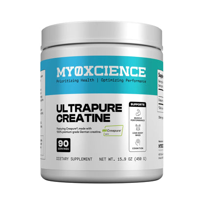 MYOXCIENCE Creapure® Creatine Monohydrate | Supports Strength & Muscle Mass, Cognition and Lean Body Mass | Unflavored (60 Serving Jar)