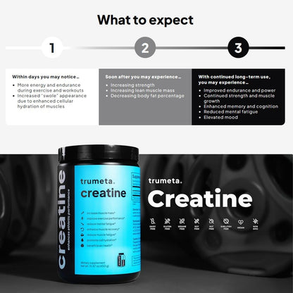 Pure Creapure® Creatine Monohydrate Powder, Unflavored, Micronized | Maximize Muscle Growth, Strength & Recovery, Raw Creatina Monohidratada Supplement. 90 Days Supply
