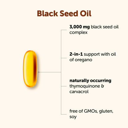Micro Ingredients Black Seed Oil Softgels, 3,000mg, 240 Count | 2-in-1 Formula with Oil of Oregano, Carvacrol & Thymoquinone | Plant Based, Non-GMO