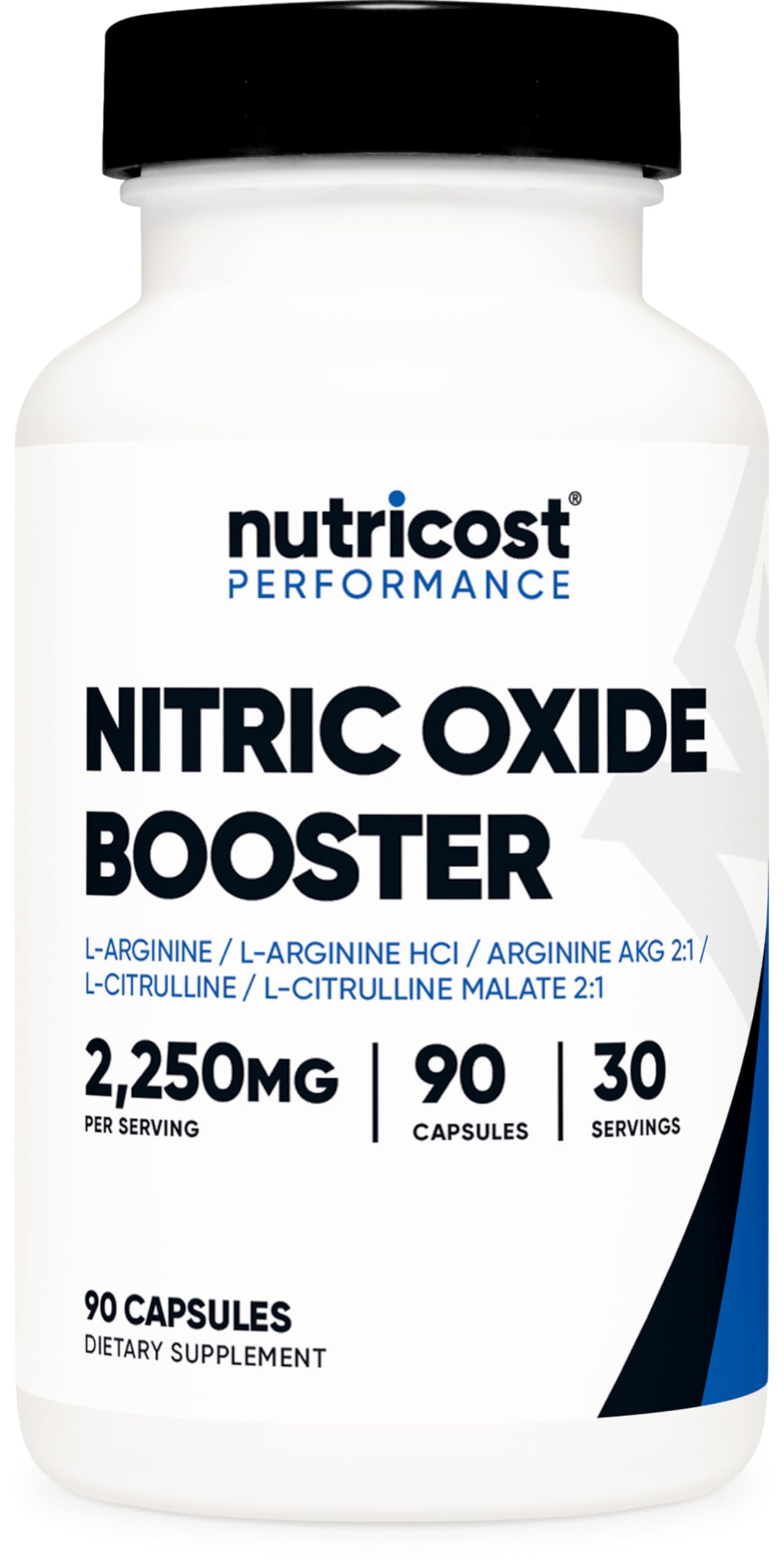 Nutricost Nitric Oxide Booster 2250mg, 180 Capsules - 750mg Per Casule, 60 Servings - Gluten Free and Non-GMO | 750mg Per Casule, 60 Servings, GMO-Free