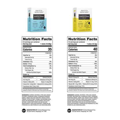 Earth's Splendor Electrolytes Powder Packets Sugar Free White Peach Hydration Sticks with Essential Vitamins for Energy & Sports Performance Travel-Friendly Single-Serve Packets for Daily Use 10 Pack