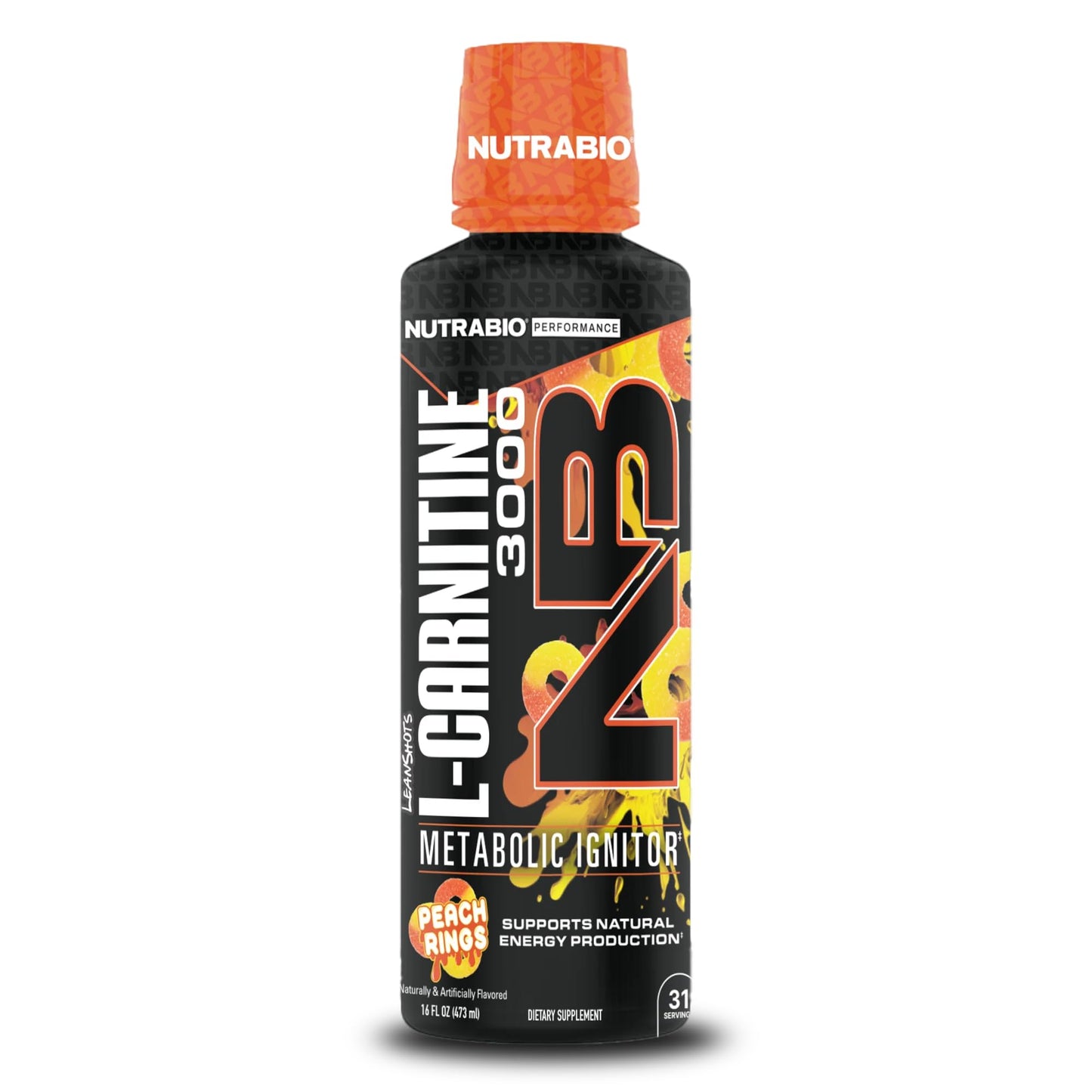 NutraBio – L-Carnitine Liquid Shots – 3000mg, (Green Apple) – 10mg of Vitamin B-5 – Zero Carbs & Sugars – Energy Production – Muscle Recovery