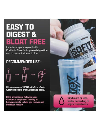 Nutrex Research IsoFit Whey Protein Powder Instantized 100% Whey Protein Isolate (30 Servings (Pack of 1), Vanilla Bean Ice Cream)