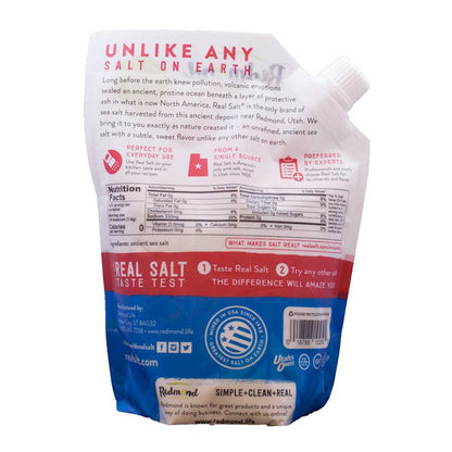 REDMOND Real Sea Salt - Natural Unrefined Gluten Free Fine, 26 Ounce Pouch (1 Pack)