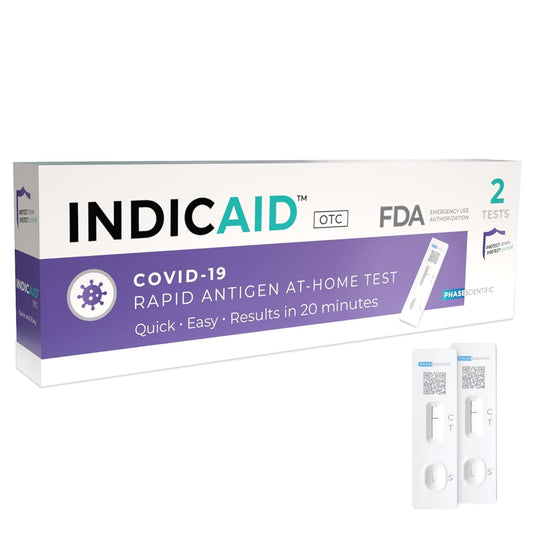 INDICAID COVID-19 Antigen Rapid Test, FDA EUA Authorized OTC COVID Home Test, 2 COVID Tests in a Individual Pack, Convenient for Both Home Use and Business Distribution, HSA/FSA Eligible, Easy to Use | |Easy to use| Accurate and Fast Result|Fast/free Prim