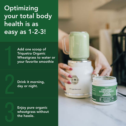 Organic Wheatgrass Juice Powder - Organic, Grown in Volcanic Soil of Utah - Raw BioActive Form, Cold-Pressed Then CO2 Dried, 20:1 Concentrate Juice Extract - Unflavored (5.3 oz – 60 Servings)
