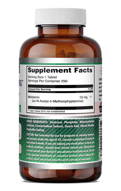 Amazing Formulas Melatonin 10 Mg Supplement | Tablets | Non-GMO | Gluten-Free | Made in USA (1 Pack | 120 Count)