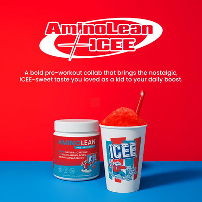 AminoLean Pre Workout Powder & Natural Amino Energy with Vegan BCAA + EAA | Jitter-Free Preworkout Energy from Green Tea + Amino Acids & Weight Management for Women & Men - Vegan, Zero Sugar, No Crash