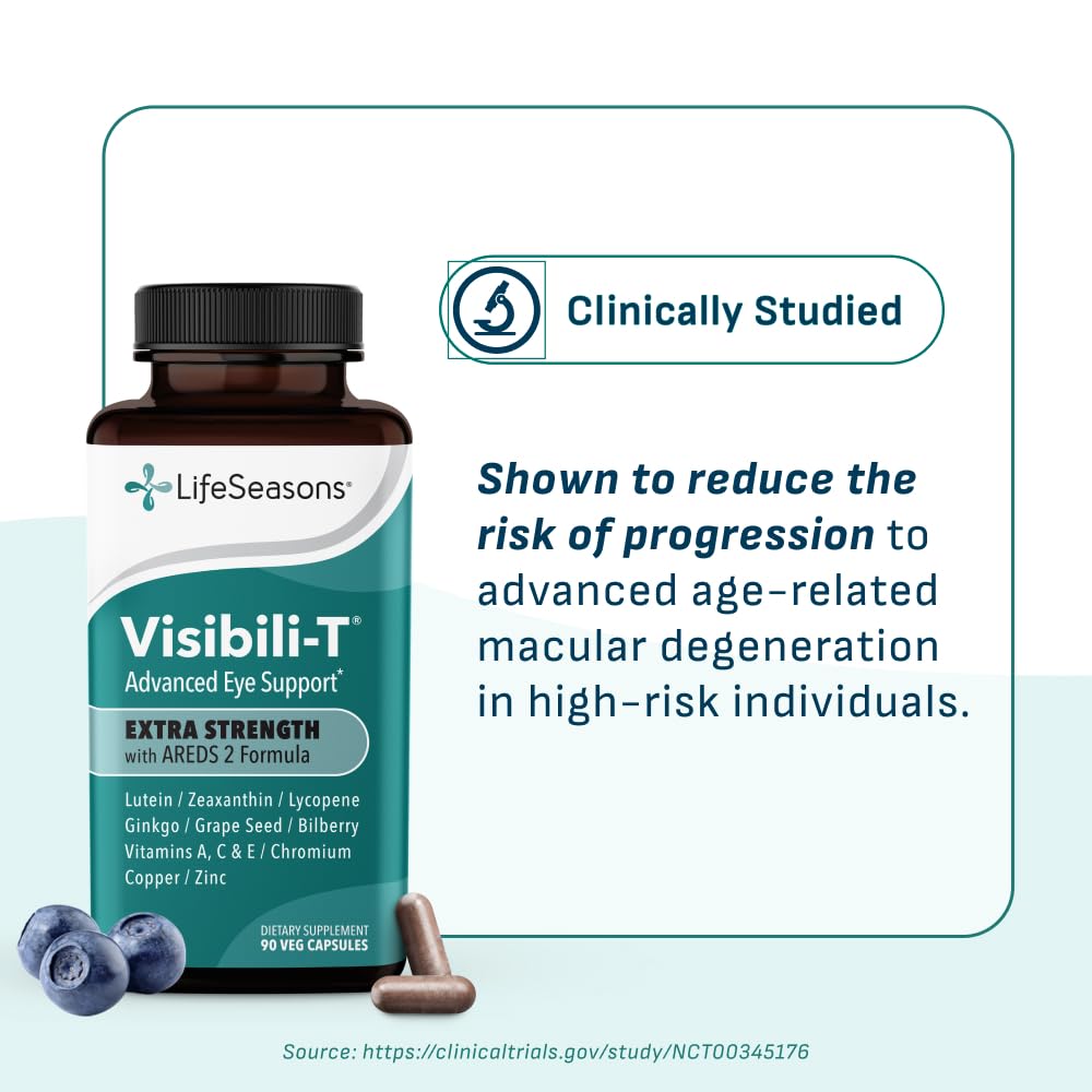 Visibili-T - Vitamin Supplement for Eye Health & Vision Support - Carrot Root, Chromium, Bilberry, Ginkgo Biloba, Grape Seed Extract, Lycopene, Vitamin A, Lutein & Zeaxanthin - 60 Capsules