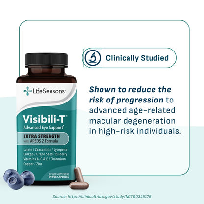 Visibili-T - Vitamin Supplement for Eye Health & Vision Support - Carrot Root, Chromium, Bilberry, Ginkgo Biloba, Grape Seed Extract, Lycopene, Vitamin A, Lutein & Zeaxanthin - 60 Capsules