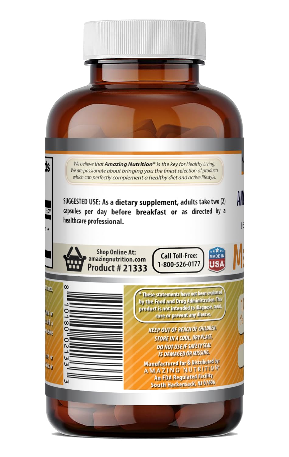 Amazing Formulas Calcium Magnesium Zinc D3-300 Tablets Per Bottle Supplement (Calcium 1000mg - Magnesium 400mg - Zinc 25mg Plus Vitamin D3 600 IU - Per Serving of 3 Tablets)
