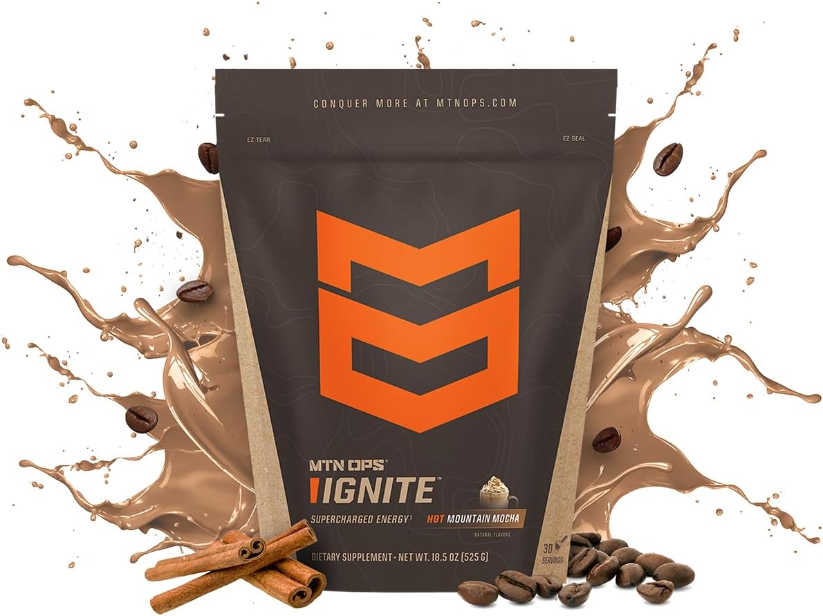 MTN OPS Hot Ignite Focus & Energy Coffee, Mountain Mocha