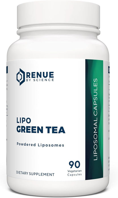 Renue By Science Green Tea Extract | High Strength Liposomal Supplement | 90 Capsules - 75mg Green Tea per Serving | Non-GMO | Made in the USA & Third-Party Tested