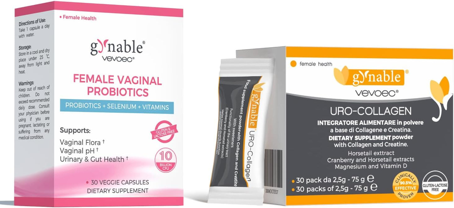 Gynable Vaginal probiotic and Bladder Control Supplement for Women Bundle