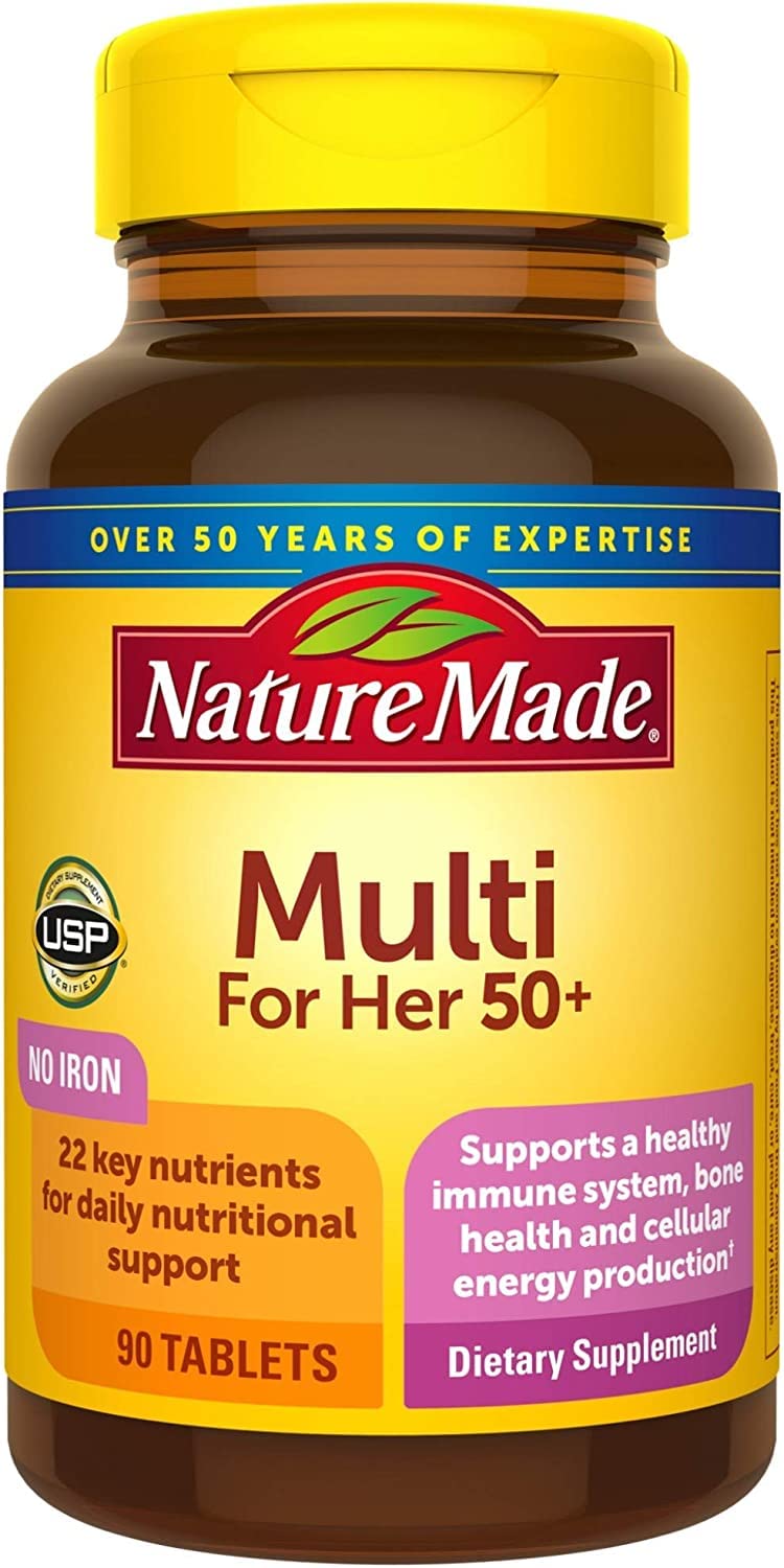Nature Made Multi for Her 50+ Vitamin/Mineral Tablets 90 ea (Pack of 4)