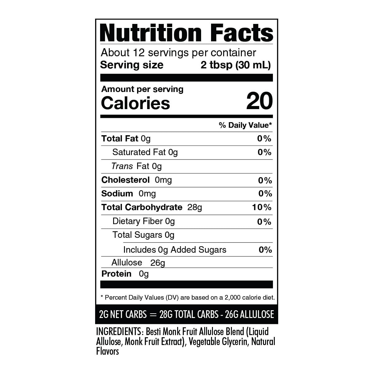 Wholesome Yum Zero Sugar Maple Syrup, Monk Fruit Allulose Keto Maple Syrup | Natural Sugar Free Pancake Syrup. Low Carb, Gluten-Free, Vegan, Non GMO, No Erythritol, No Aftertaste (12 fl oz Glass Bottle)