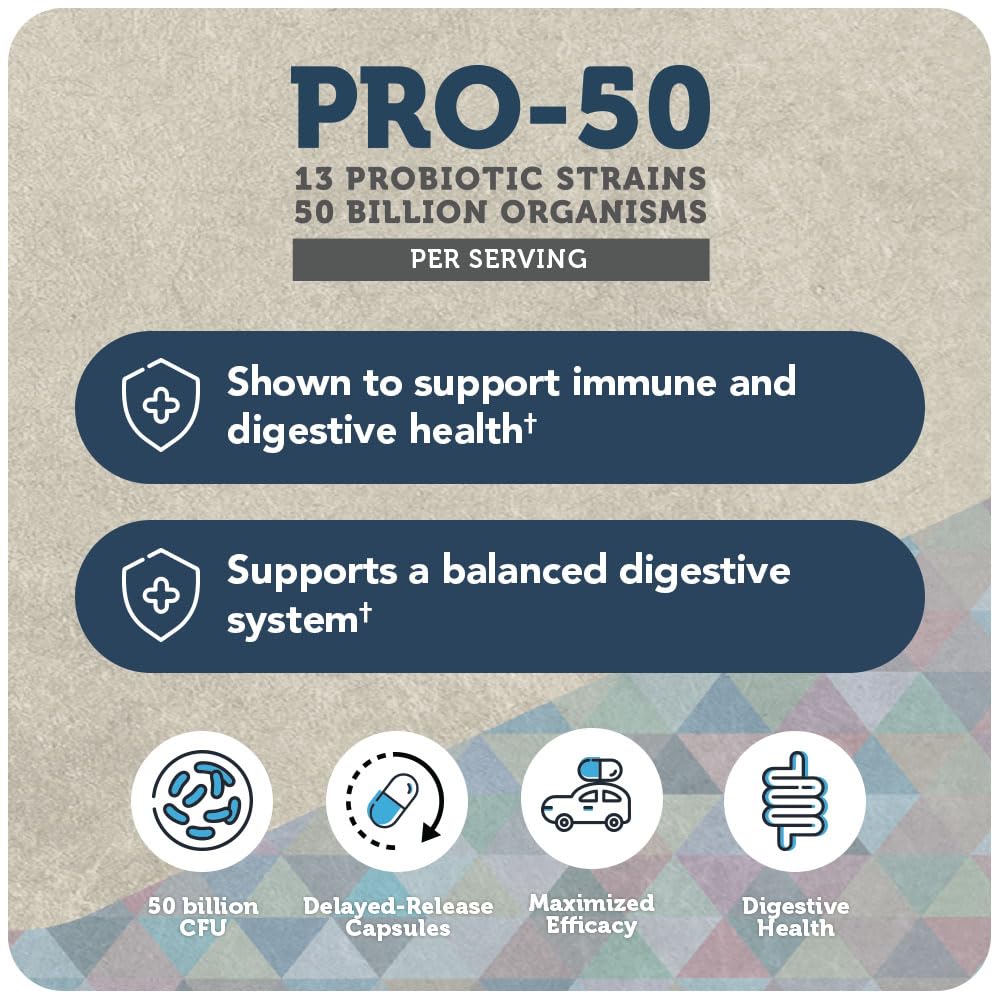 Vitamin Bounty Pro-50 Probiotics - 13 Probiotic Strains, Gut Health, Digestive Health