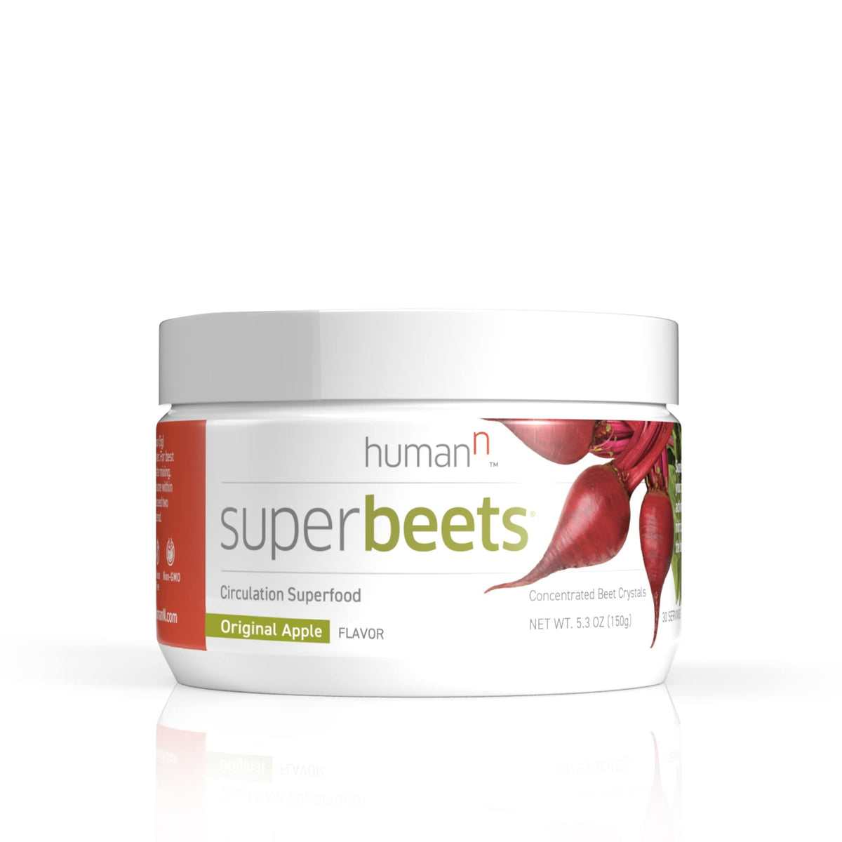 HumanN SuperBeets Original Apple - Beet Root Powder - Nitric Oxide Boost for Blood 