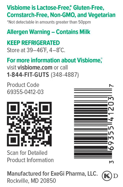 Visbiome® GI Care High Potency Probiotic, 112.5B CFU, 60 Capsules | Original De Simone Formulation®, Multi-Strain, Refrigerated Probiotics, Low FODMAP Certified, Gluten-Free, Made in USA