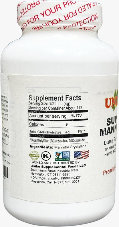 Unike Nutra Mannitol Powder - Mannitol Sweetener, Sugar Substitute, Mannitol Supplement, Natural & Gluten Free, 4g per Servings, Premium Mannitol Powder, 1kg (2.2 lbs) (Pack of 1)
