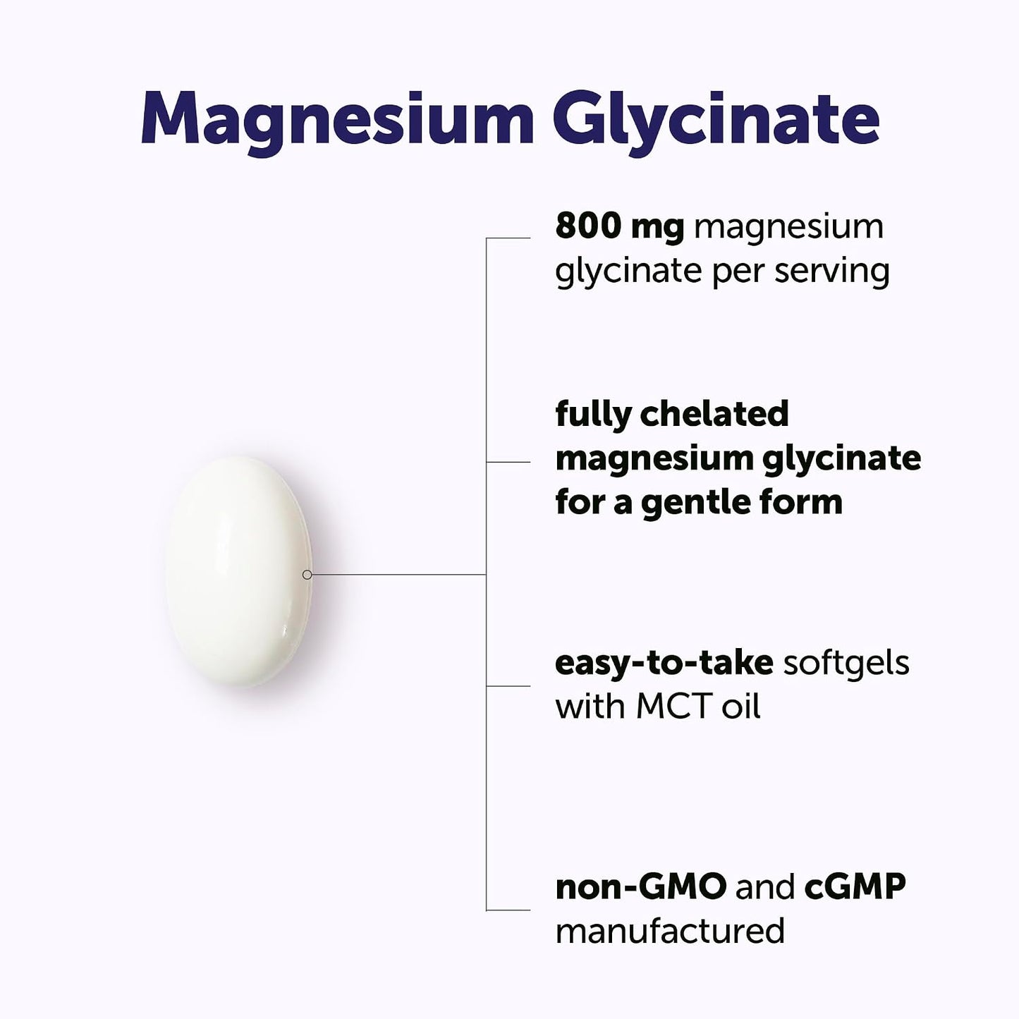 Micro Ingredients Magnesium Glycinate 800 mg Per Serving, 240 Softgels | Chelated Magnesium Supplement with MCT Oil | Non-GMO, Gluten Free, No Soy
