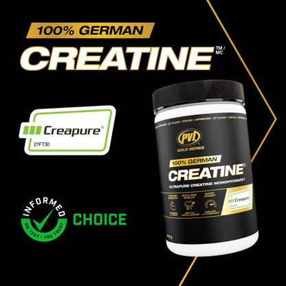 PVL Creapure Creatine – 100% Pure German Creatine Monohydrate Powder-Pharmaceutical Grade Muscle Building Supplement for Strength Training, Pre Workout & Post Workout Protein Support–410g 82 Servings