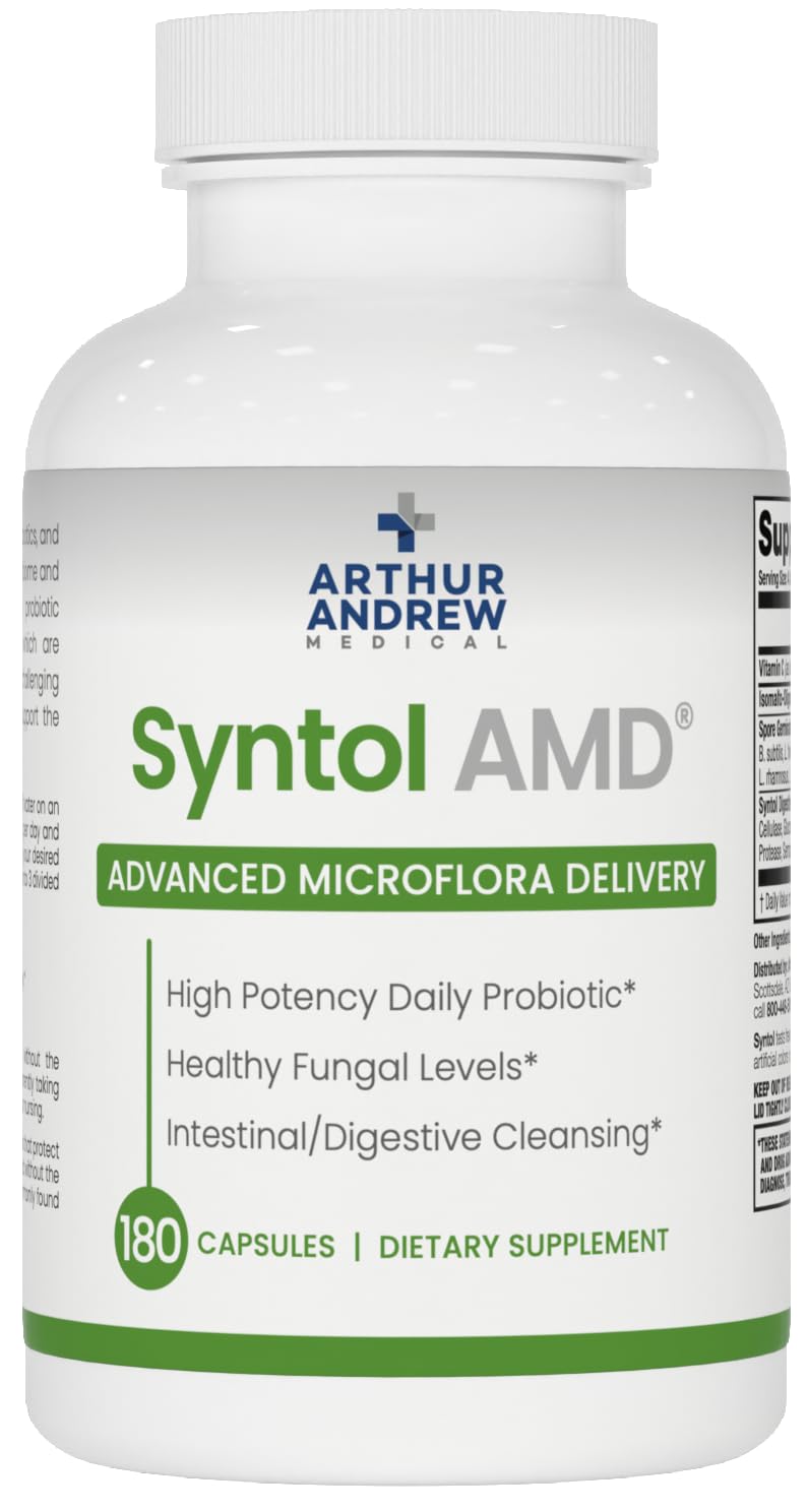 Arthur Andrew Medical Syntol AMD Probiotic Multi-Enzyme, 90 Count | Probiotics, Prebiotics & Candida Yeast-Cleansing Enzymes For Everyday Digestive Wellness & Long-Term Support