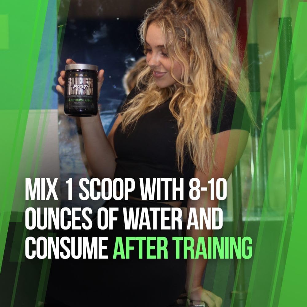 Alpha Lion Superhuman Post Workout Recovery, Muscle Builder Drink, Creatine Powder + More for Lean Muscle Growth, Strength & Volume, Supplement for Women & Men (25 Servings, Gainy Smith Apple)