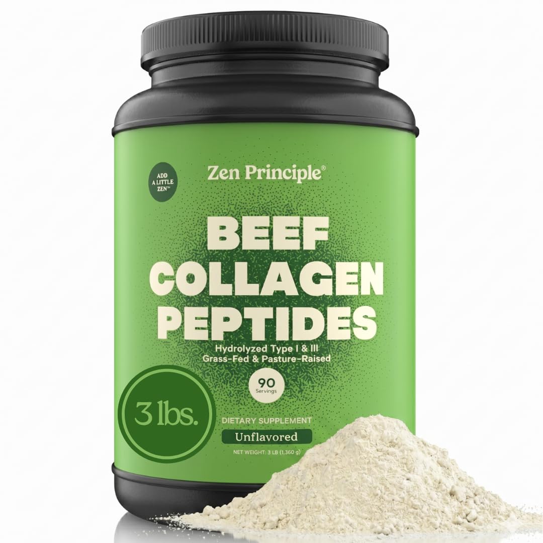 Grass-Fed Agglomerated Hydrolyzed Collagen Peptides 1.5 lb. Anti-Aging Protein for Healthy Hair, Skin & Joints. Paleo Friendly, GMO and Gluten Free, Pasture-Raised Bovine.