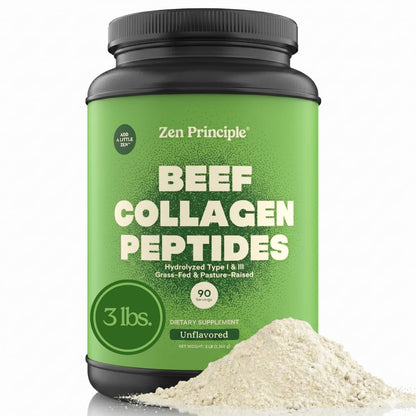 Grass-Fed Agglomerated Hydrolyzed Collagen Peptides 1.5 lb. Anti-Aging Protein for Healthy Hair, Skin & Joints. Paleo Friendly, GMO and Gluten Free, Pasture-Raised Bovine.