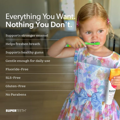 SuperTeeth Prebiotic Hydroxyapatite Toothpaste, Fluoride-Free - Mint