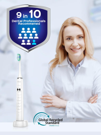 COSLUS C40 Sonic Electric Toothbrush for Adults & Family, Black, 1PC