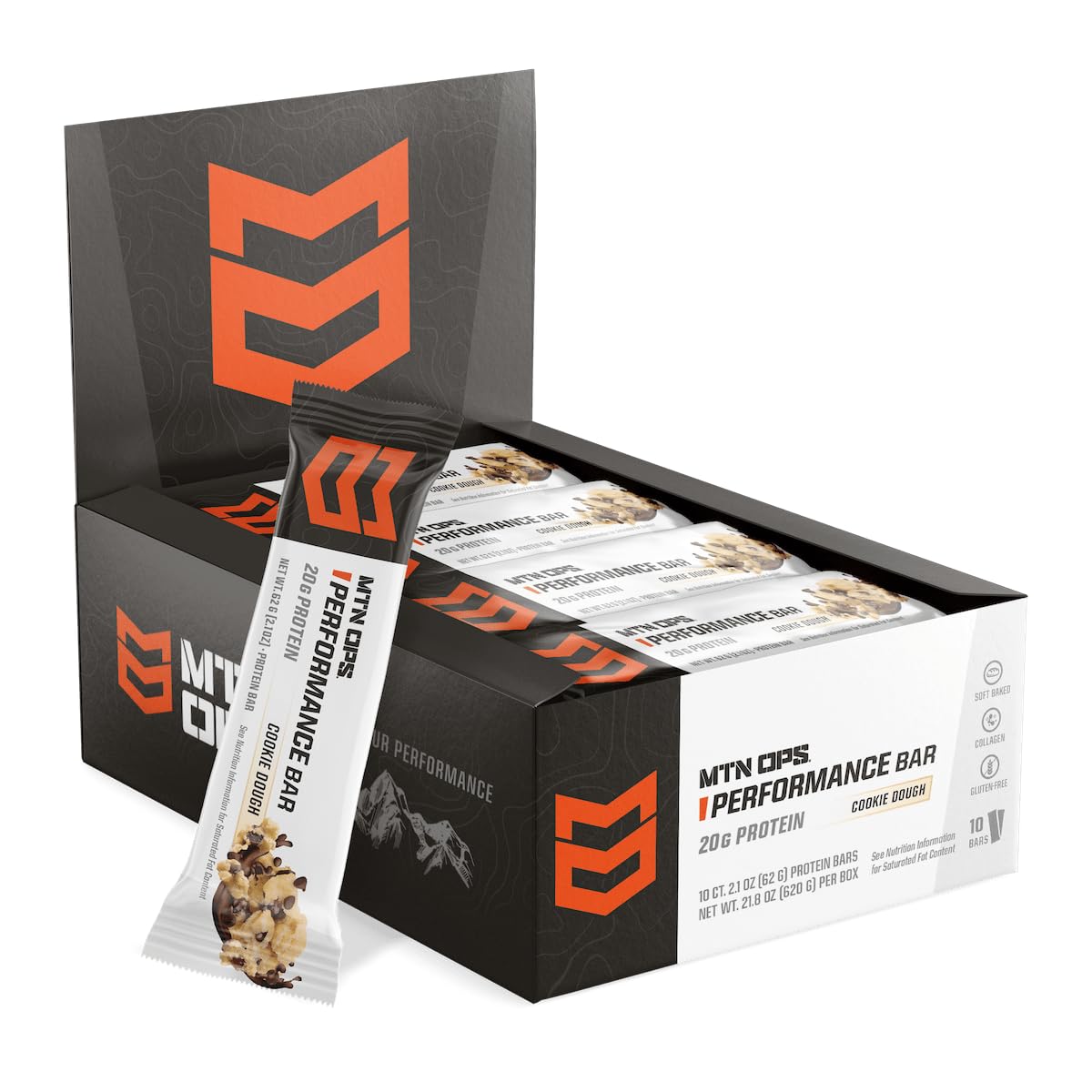 MTN OPS Performance High Protein Bars, Caramel Crunch