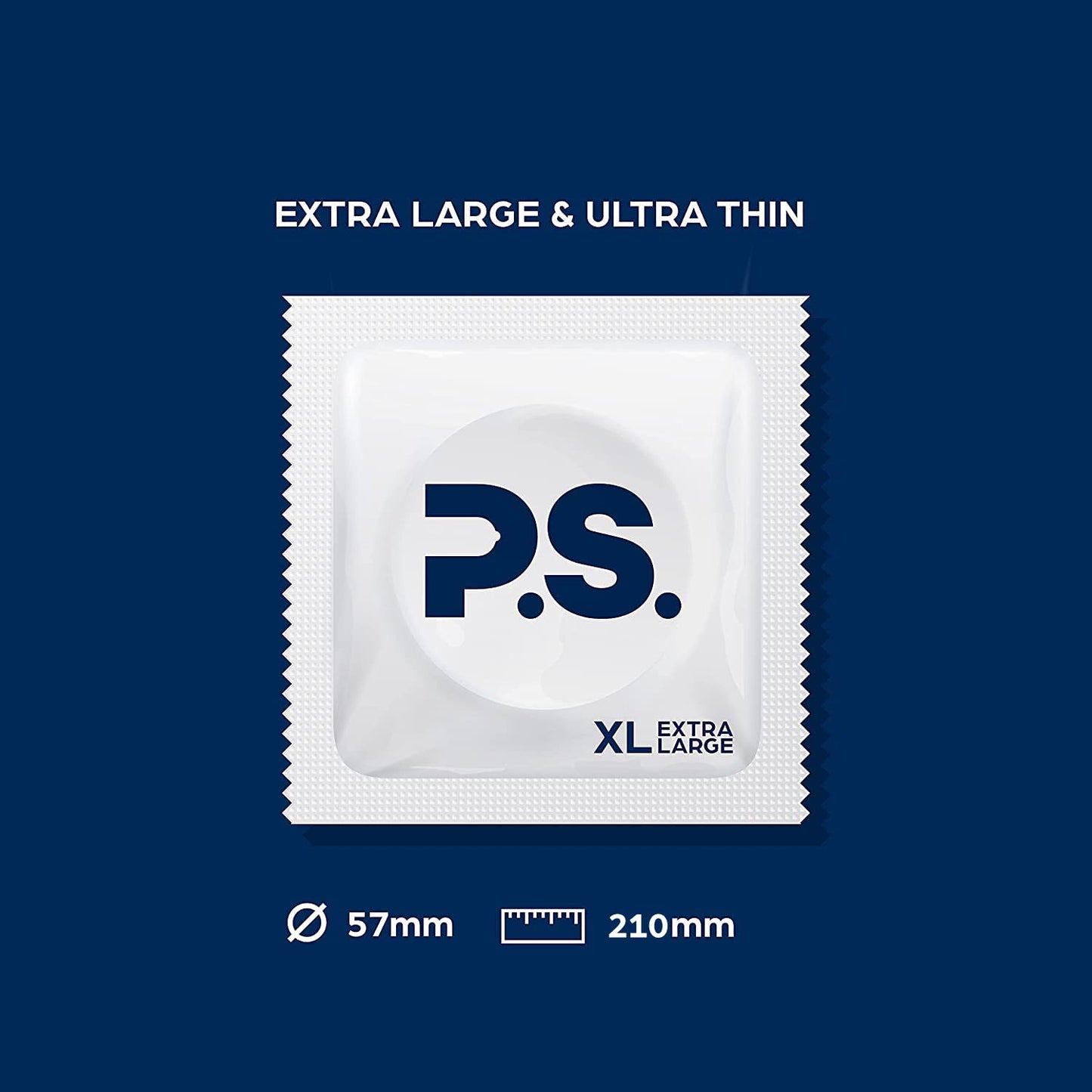 PS Condoms Exceptionally Thin Latex Condoms, Clean & Odorless, 12 Pack | Individually tested, 0.045 mm natural rubber, 40% thinner, lubricated, vegan, and free of PFAS, gluten, glycerin and parabens