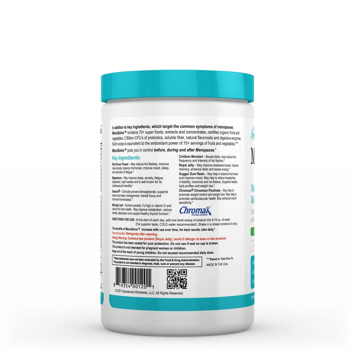 Greens First Female MenoSolve Plus Probiotics, Natural Relief for Menopause, 30 Servings