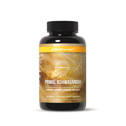 Primal Harvest Ashwagandha – Daily Vegan Supplement, Gluten & Dairy Free