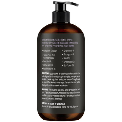 Anti Cellulite Massage Oil for Massage Therapy with Collagen (8 Fl Oz)